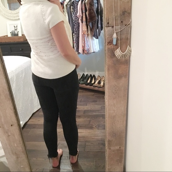 Express medium cream cotton thick cardigan - Picture 5 of 6